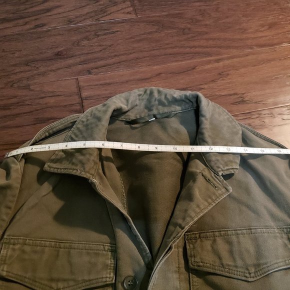 Vintage German Military Shirt Mens Green Long Sleeve Germany Pockets Army Size 5 - Picture 6 of 8